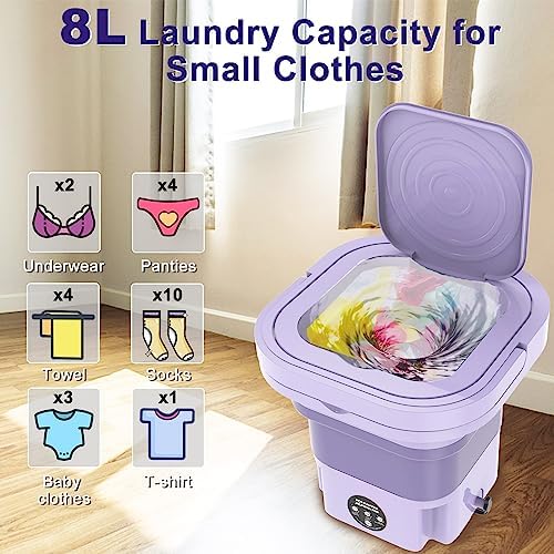 Portable Washing Machine - Mini Foldable Laundry Machine for Clothes